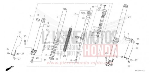 FRONT FORK CRF450RXR de 2024